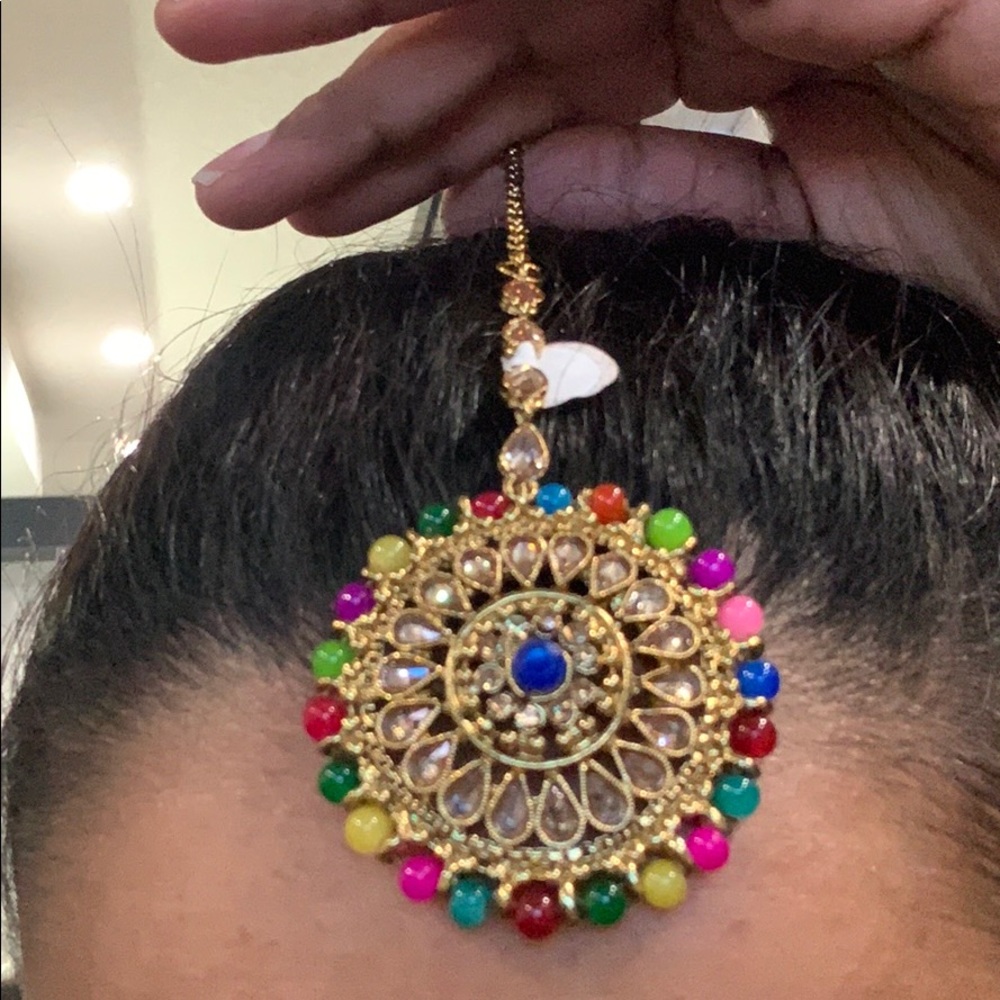 multicolour headpiece